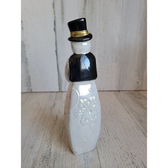 Seasons cannon falls dapper Snowman vintage porcelain xmas - Picture 4 of 6